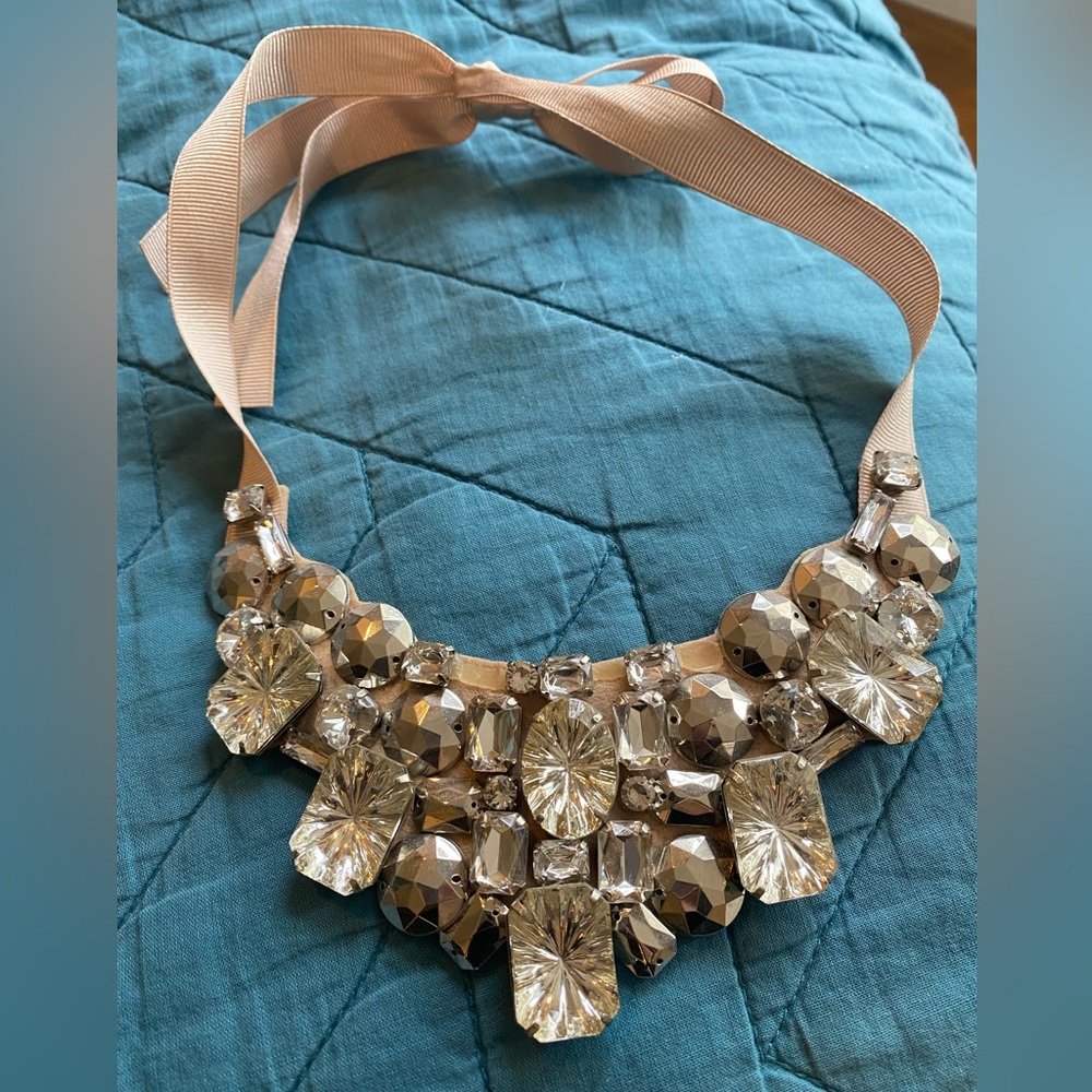 Ribbon Bib statement necklace